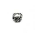 Vintage Virgin Mary Silver Ring, Size 17, 925, Cross, Arabesque Design