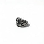 Vintage Virgin Mary Silver Ring, Size 17, 925, Cross, Arabesque Design