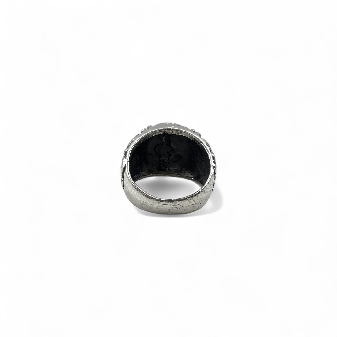 Vintage Virgin Mary Silver Ring, Size 17, 925, Cross, Arabesque Design