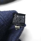 BURBERRYS 80s Made in UK Elbow Patch Knit Cardigan L Navy Wool Leather
