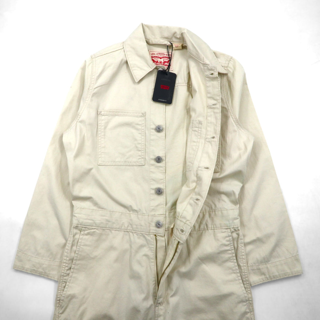 Levi's Iconic jumpsuit in almond milk, size S, beige, A5930-0003, unused.
