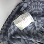 Vintage 90s Japan Made Retro Shirt LAMA LUCENTE 90年代 総柄 ポリシャツ FREE ブルー 幾何学柄 ポリエステル 日本製
