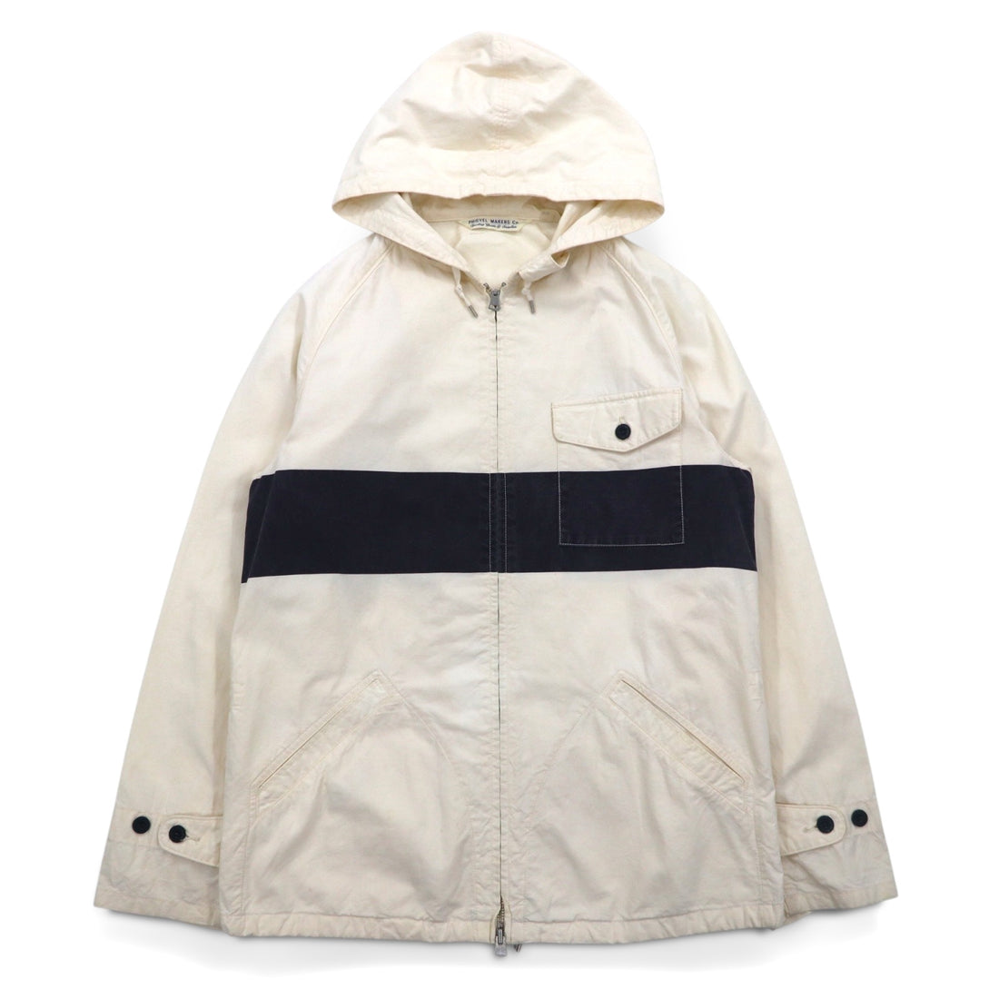 PHIGVEL Deck Parka S White Drawstring WALDES Double Zip Vintage Finish PMX-OT01 Made in Japan