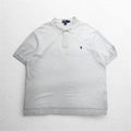 Polo by Ralph Lauren 90s Polo Shirt, 3XL, Big Size, White, Pique, Small Pony Embroidery