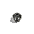 Vintage Silver Ring Floral Cross Ring Size 18 Silver 925 Gothic Rock