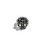 Vintage Silver Ring Floral Cross Ring Size 18 Silver 925 Gothic Rock