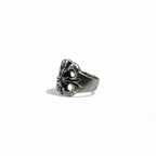 Vintage Silver Ring Floral Cross Ring Size 18 Silver 925 Gothic Rock
