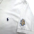 Polo by Ralph Lauren 90s Polo Shirt, 3XL, Big Size, White, Pique, Small Pony Embroidery