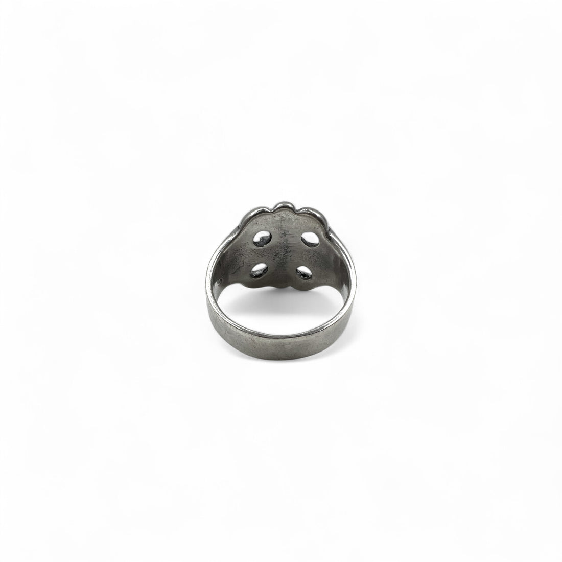 Vintage Silver Ring Floral Cross Ring Size 18 Silver 925 Gothic Rock