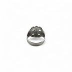 Vintage Silver Ring Floral Cross Ring Size 18 Silver 925 Gothic Rock