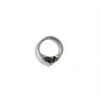 Vintage Silver Ring Floral Cross Ring Size 18 Silver 925 Gothic Rock