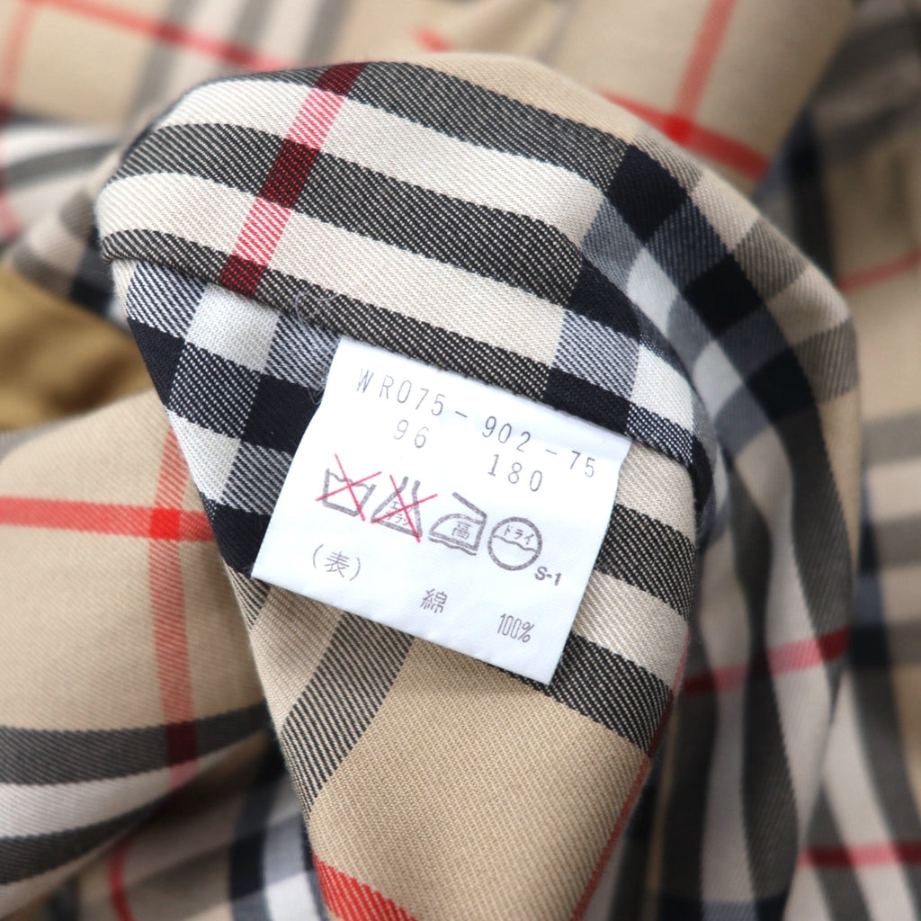 BURBERRY Balmacaan Soutien Collar Coat, Large, Beige, with epaulettes and belt
