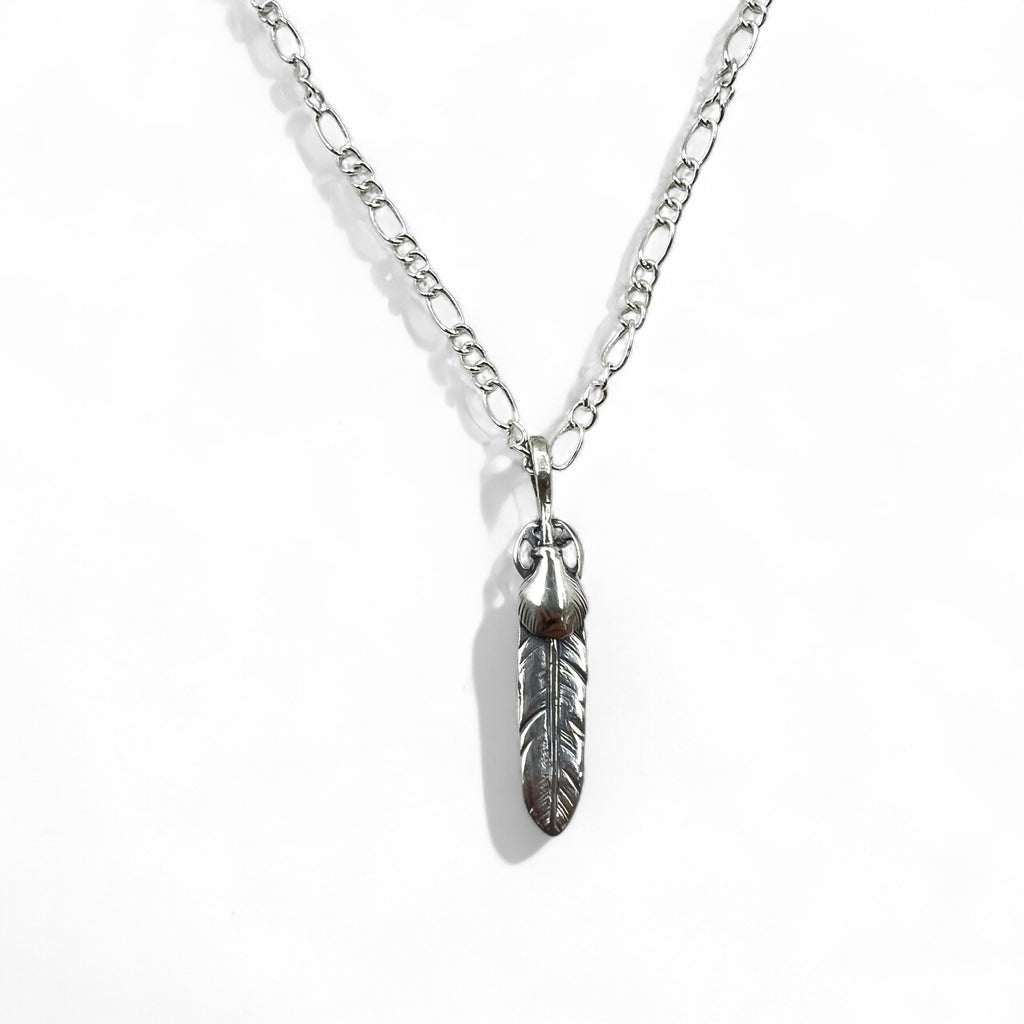 Vintage Silver Feather Necklace ハートホイール フェザー ネックレス シルバー 925