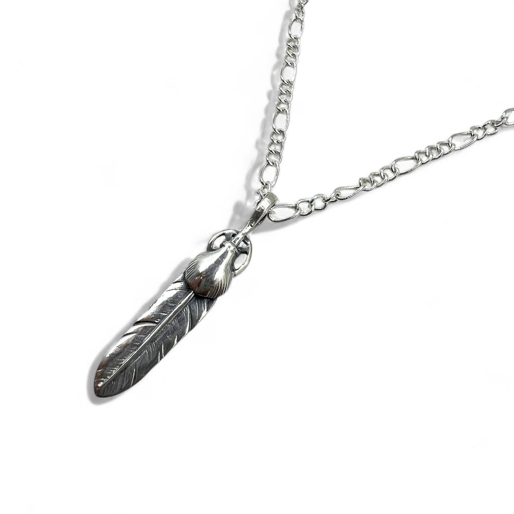 Vintage Silver Feather Necklace ハートホイール フェザー ネックレス シルバー 925