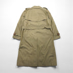 BURBERRY Balmacaan Soutien Collar Coat, Large, Beige, with epaulettes and belt