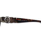 FENDI Vintage Boston Sunglasses Metal Frame Tortoiseshell SL7033 Made in Italy
