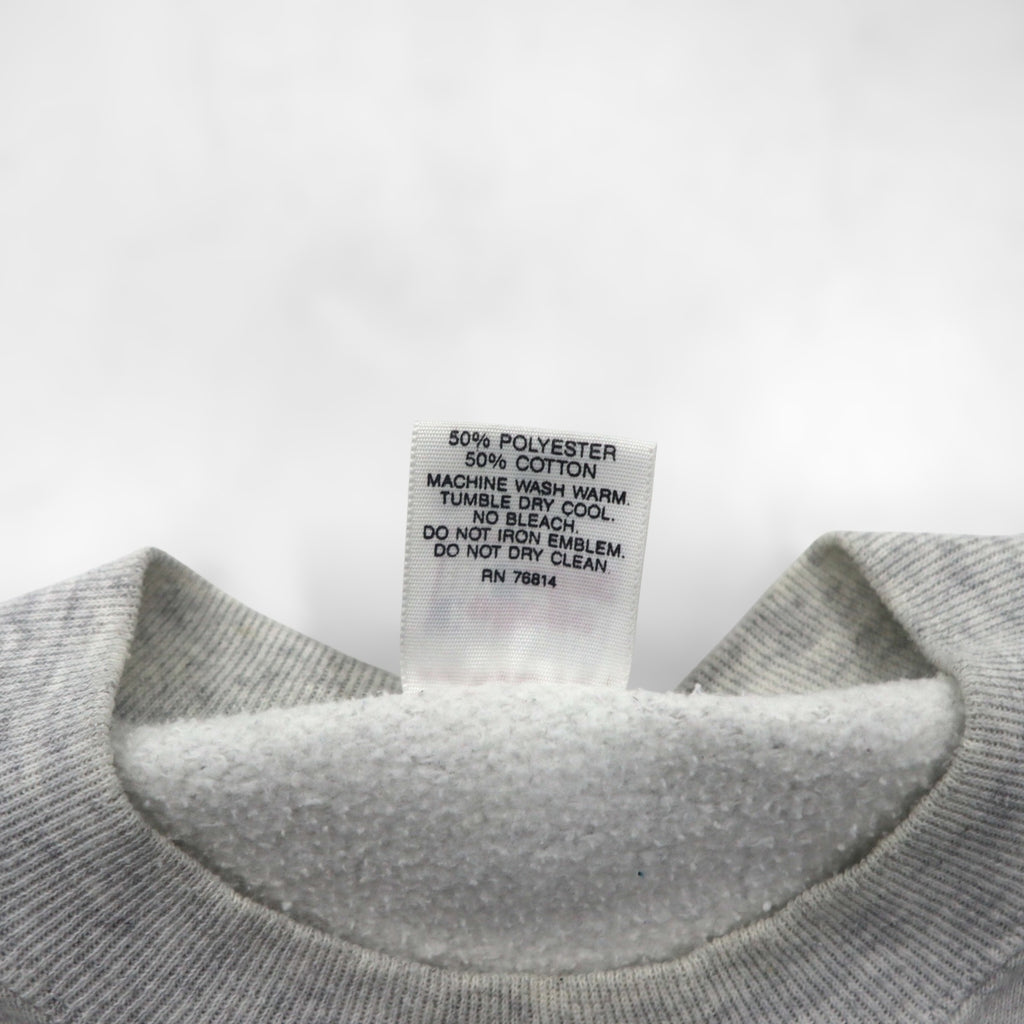90s USA Vintage Sweatshirt College House カレッジ プリント スウェット トレーナー XL グレー 90年代 USA製