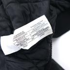 Vintage 90s Varsity Jacket Made in Canada Trimark Leather Switching Stadium Jacket M Black Wool Cowhide Quilted Liner BORG WARNER
