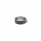 Vintage Navajo Ring, Native American Jewelry, Navajo Stampwork Ring, Size 11, 925 Sterling Silver, Native American Pattern