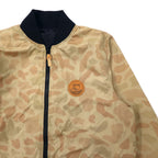 stussy reversible flight jacket quilted jacket L beige camouflage black nylon