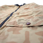 stussy reversible flight jacket quilted jacket L beige camouflage black nylon