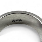 Vintage Navajo Ring, Native American Jewelry, Navajo Stampwork Ring, Size 11, 925 Sterling Silver, Native American Pattern