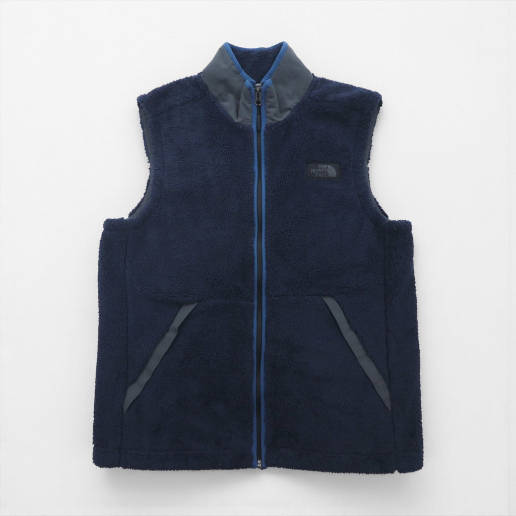 THE NORTH FACE シェルパ フリース ベスト M ネイビー ポリエステル スタンドカラー