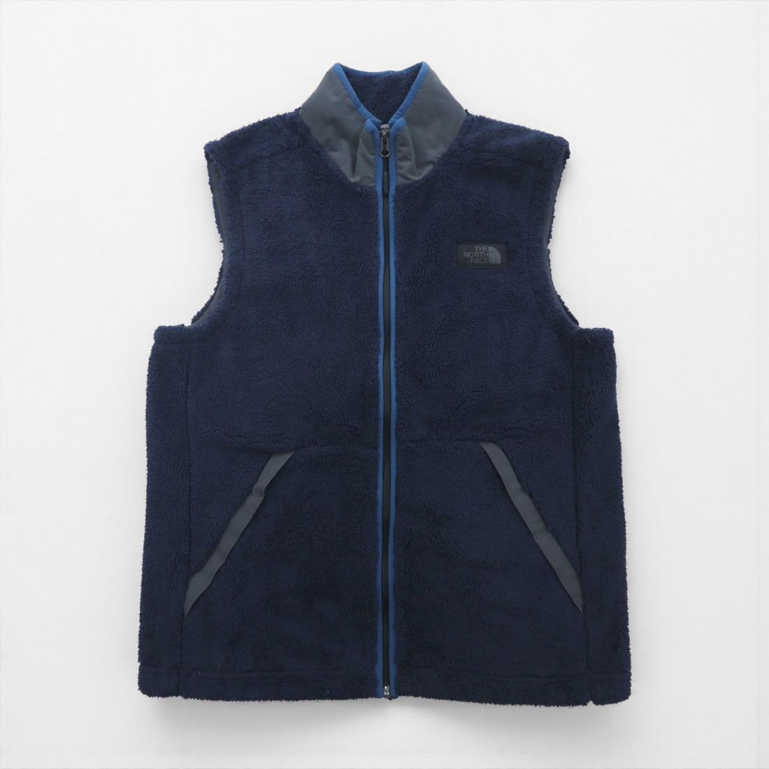 THE NORTH FACE シェルパ フリース ベスト M ネイビー ポリエステル スタンドカラー