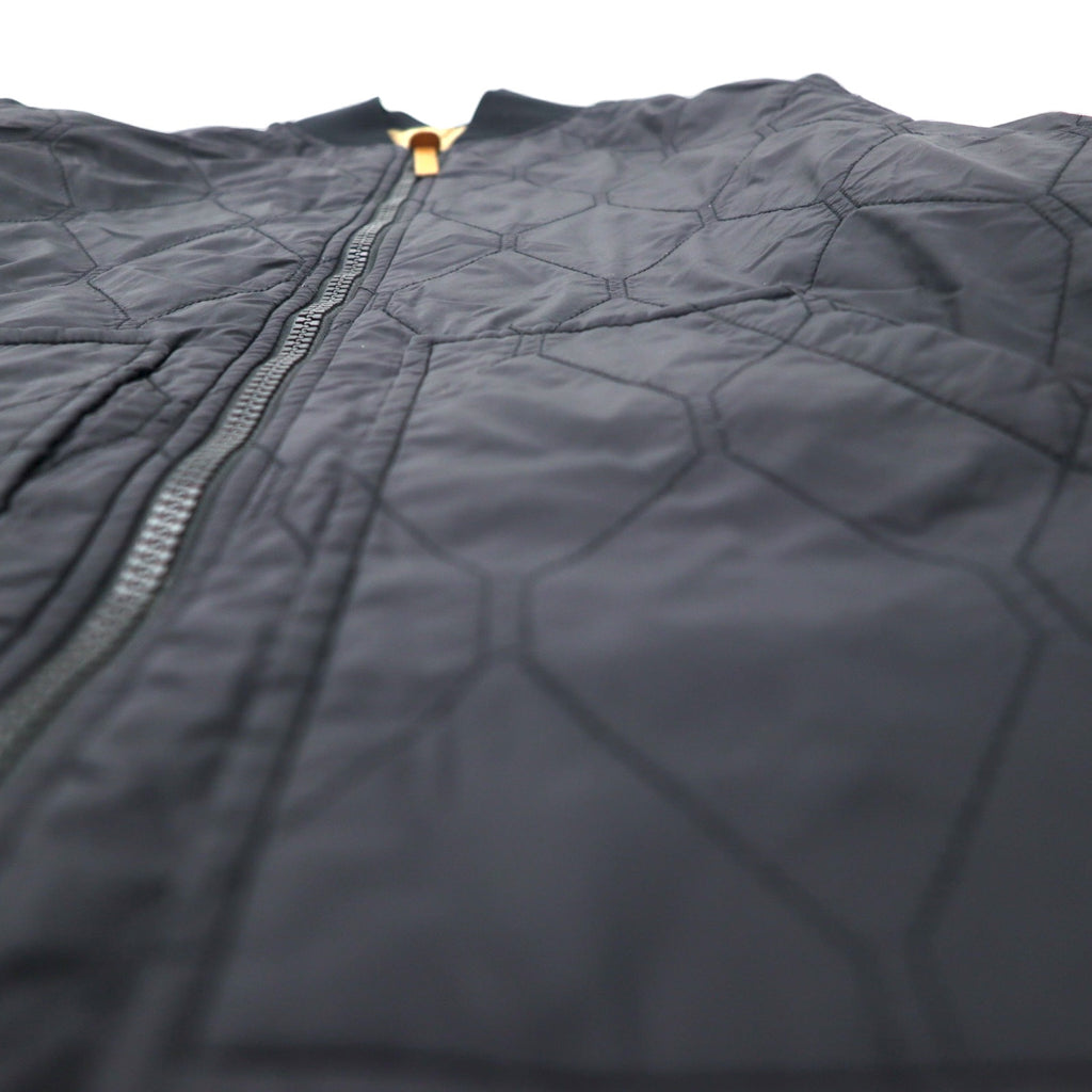 stussy reversible flight jacket quilted jacket L beige camouflage black nylon