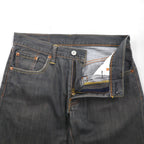 Levi's 502 Denim Jeans, Size M, Gray Cotton with Leather Patches, 00502-0368