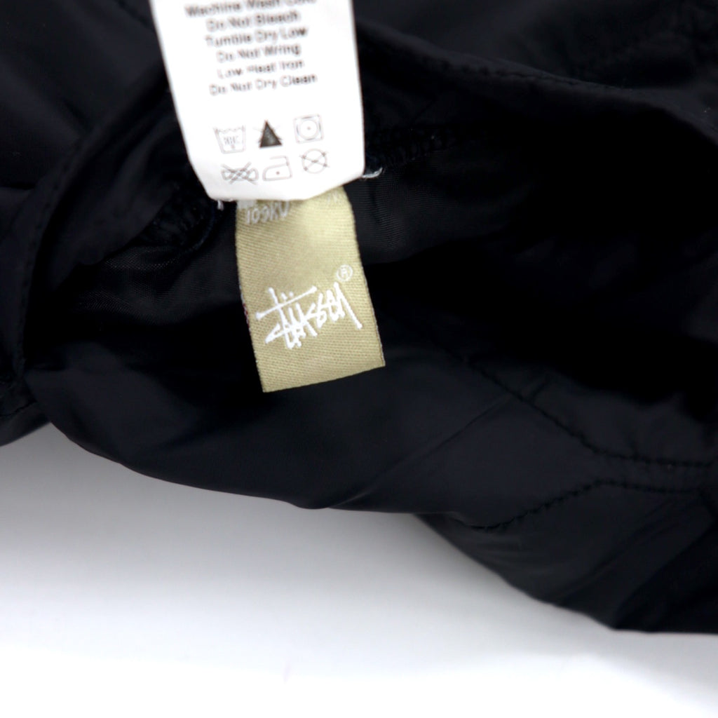 stussy reversible flight jacket quilted jacket L beige camouflage black nylon