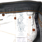 Levi's 502 Denim Jeans, Size M, Gray Cotton with Leather Patches, 00502-0368