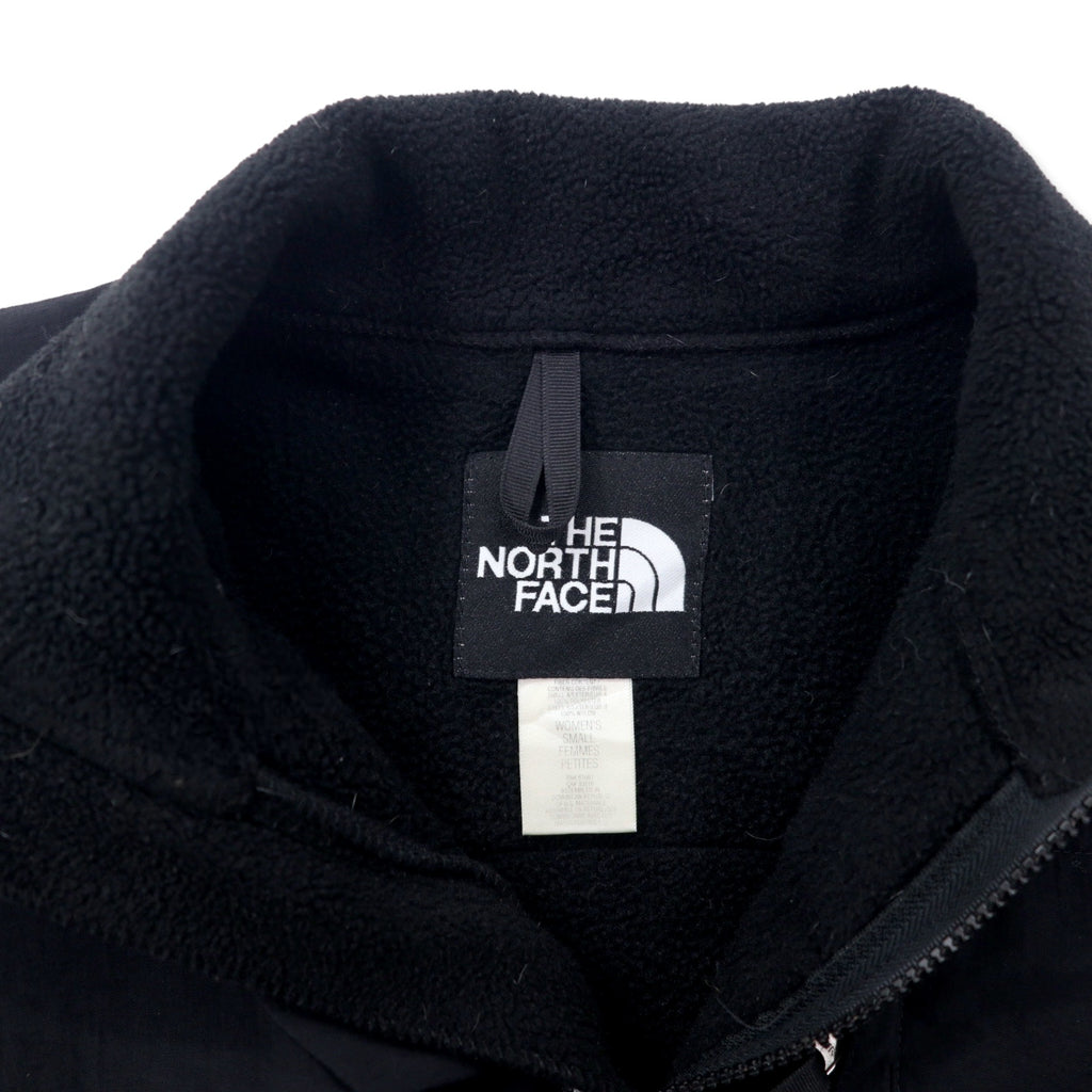 THE NORTH FACE Denali Jacket POLARTEC Fleece S Black Polyester Logo Embroidery