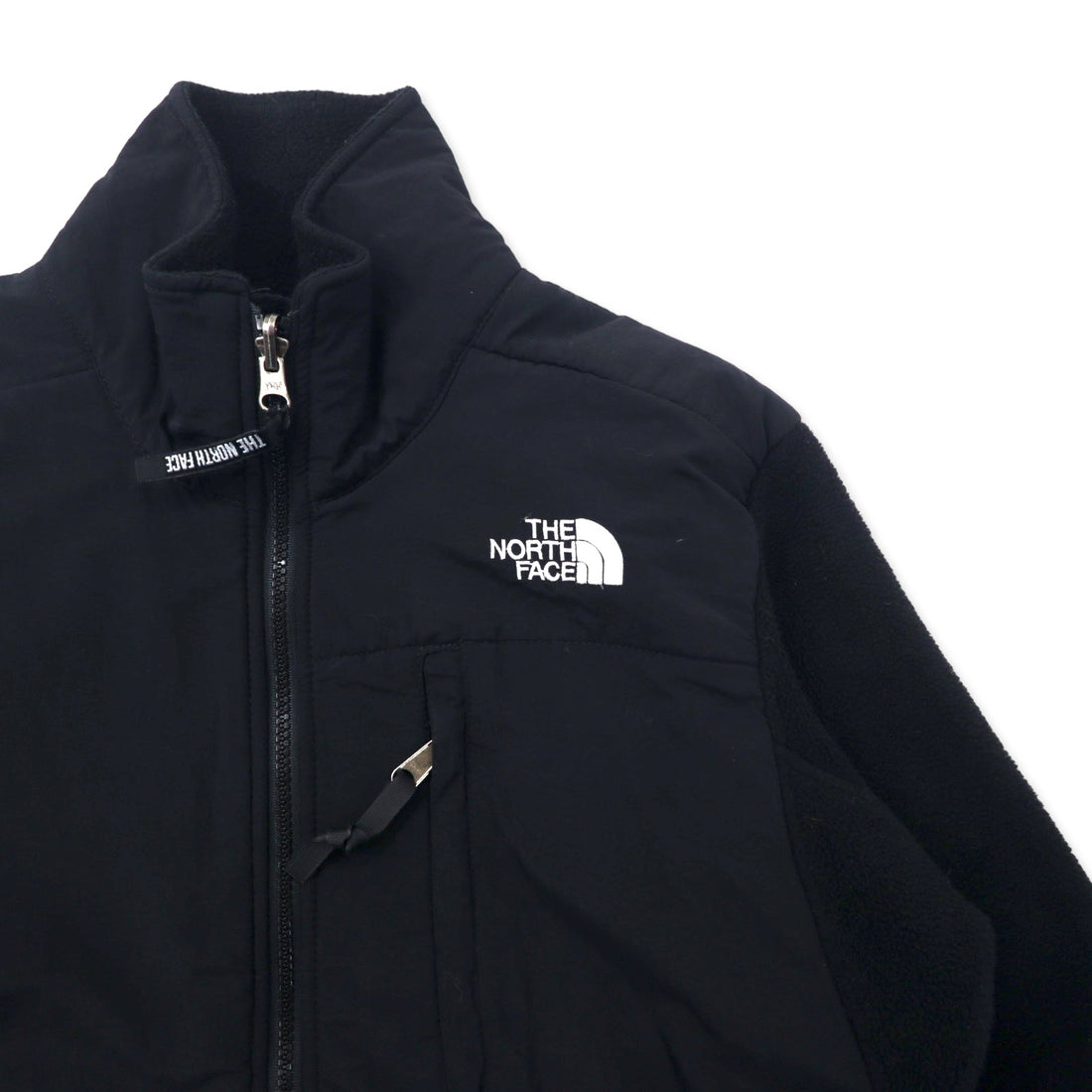 THE NORTH FACE Denali Jacket POLARTEC Fleece S Black Polyester Logo Embroidery