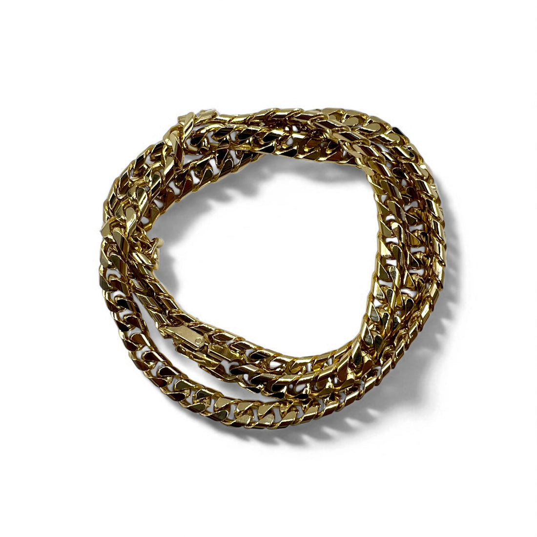 Vintage Heavy Gold Necklace, Vintage Curb Chain, 2-Way Necklace/Bracelet, Gold