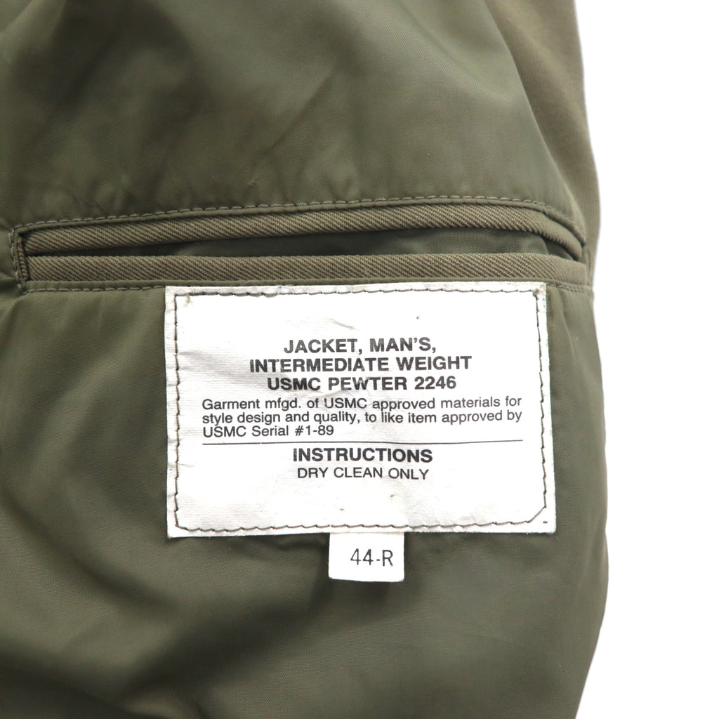 USMC 80年代 アメリカ海軍 PEWTER 2246 タンカージャケット フライトジャケット XL カーキ ウール ミリタリー THE MARINE SHOP