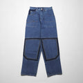Sean John Double Knee Baggy Denim Pants Jeans L Indigo Wide