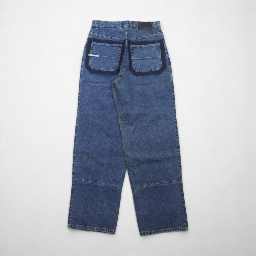 Sean John Double Knee Baggy Denim Pants Jeans L Indigo Wide