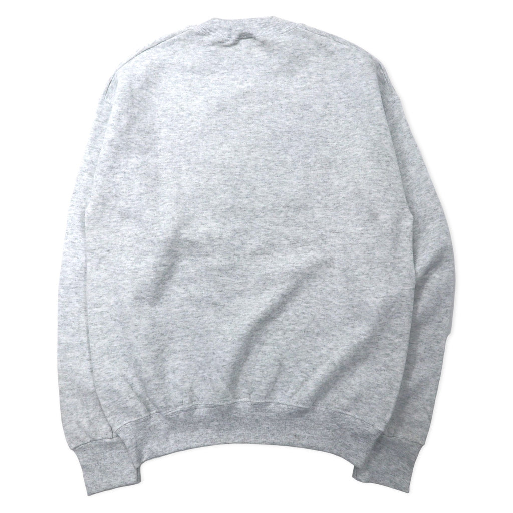 FRUIT OF THE LOOM 90's BEST Print Sweatshirt L Gray Cotton Brushed Back Ranger BOAT