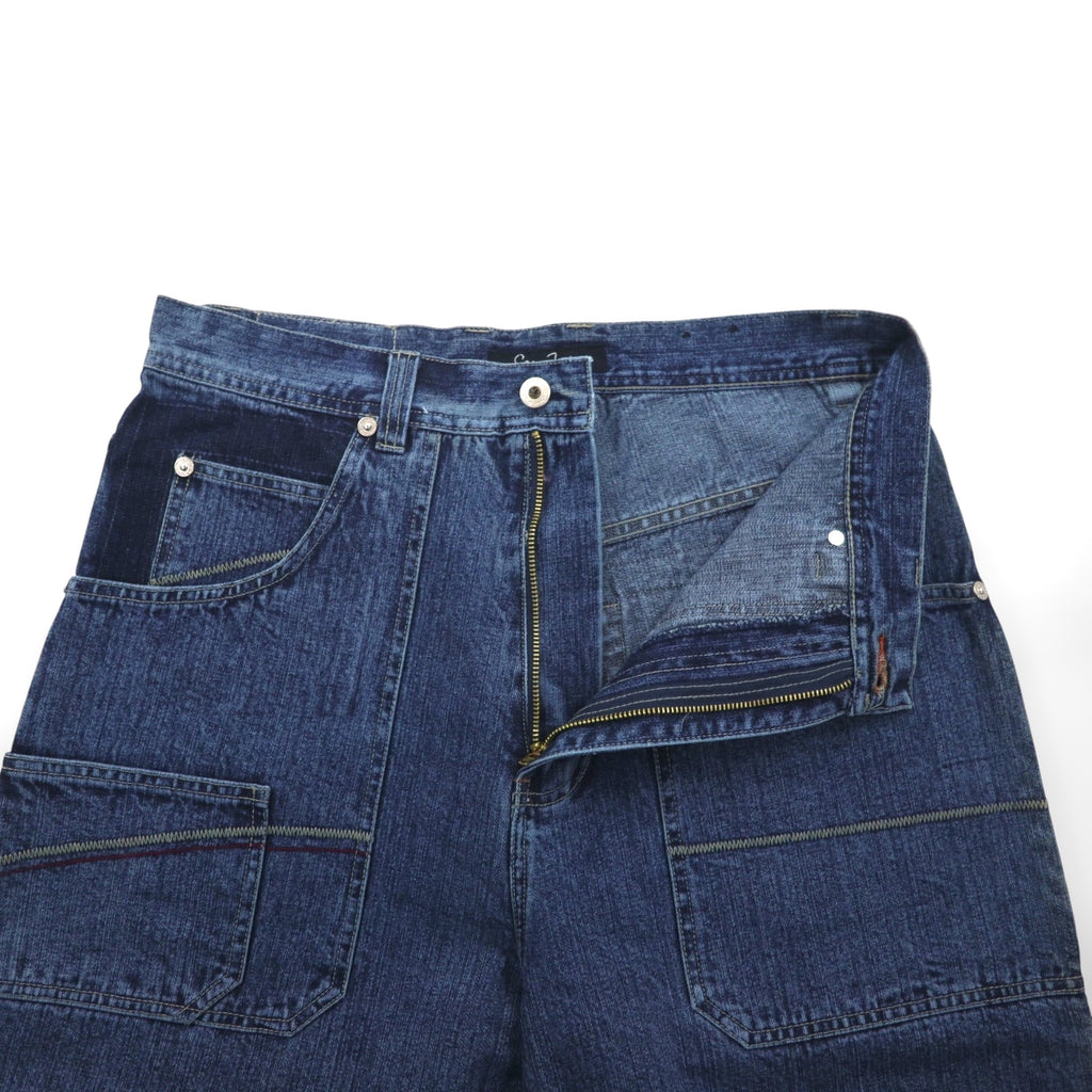 Sean John Double Knee Baggy Denim Pants Jeans L Indigo Wide