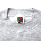 FRUIT OF THE LOOM 90's BEST Print Sweatshirt L Gray Cotton Brushed Back Ranger BOAT