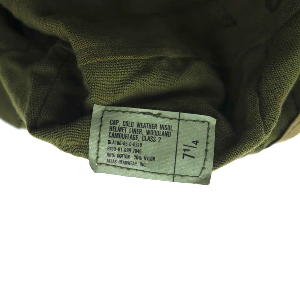 US ARMY 80s US Military Flight Cap Helmet Liner Cap M-65 Khaki Camouflage Military