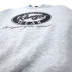 FRUIT OF THE LOOM 90's BEST Print Sweatshirt L Gray Cotton Brushed Back Ranger BOAT