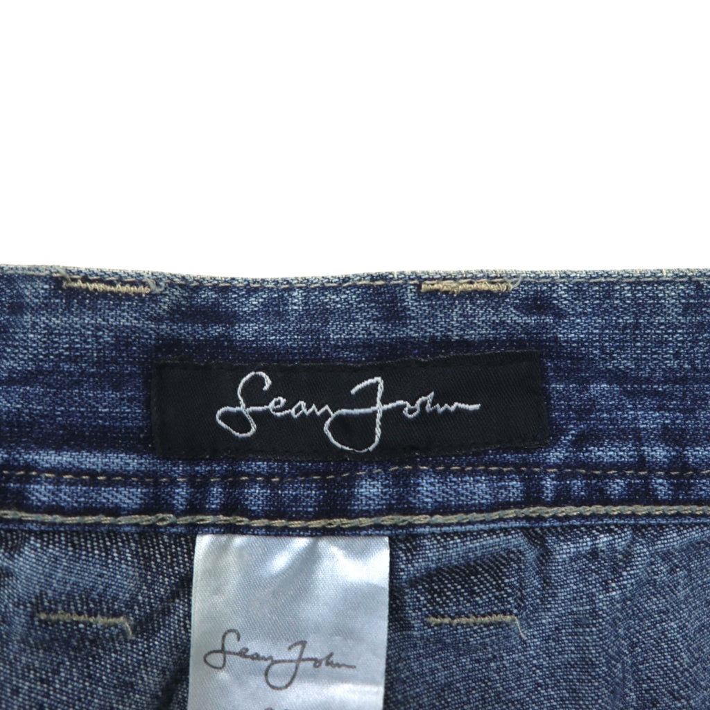 Sean John Double Knee Baggy Denim Pants Jeans L Indigo Wide