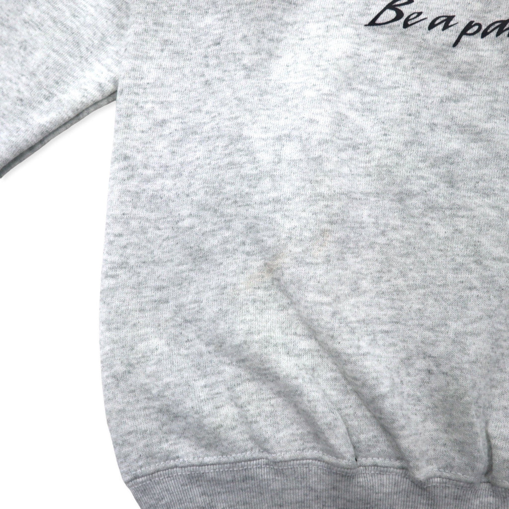 FRUIT OF THE LOOM 90's BEST Print Sweatshirt L Gray Cotton Brushed Back Ranger BOAT