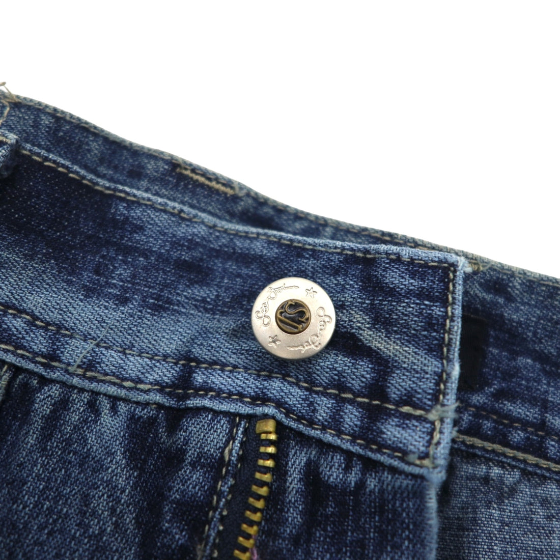 Sean John Double Knee Baggy Denim Pants Jeans L Indigo Wide