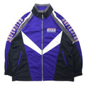 日本然リトテ-古着オンライン-SUPER STAR 90年代 トラックジャケット ジャージ L ブルー ポリエステル 袖ロゴ 日本製-SUPER STAR 90's TRACK JACKET Jersey L Blue Polyester Sleeve Logo Japan MADE