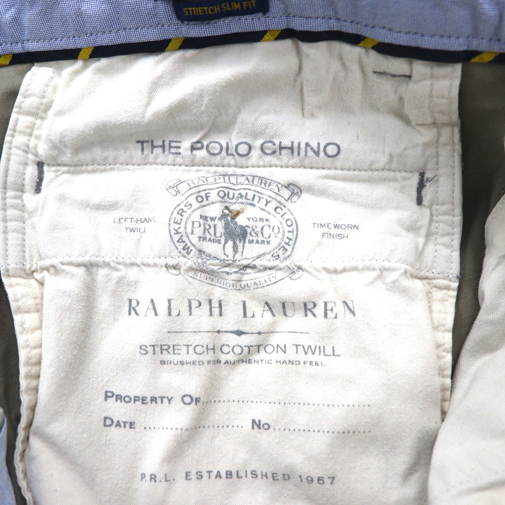 POLO RALPH LAUREN Polo Chino Stretch Slim Fit Chino Pants L Beige Cotton