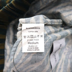 BLACKWEIRDOS Easy Pants, Size M, Animal Print, Zebra Print, Hem Straps, Made in Japan, 21AW-PA05