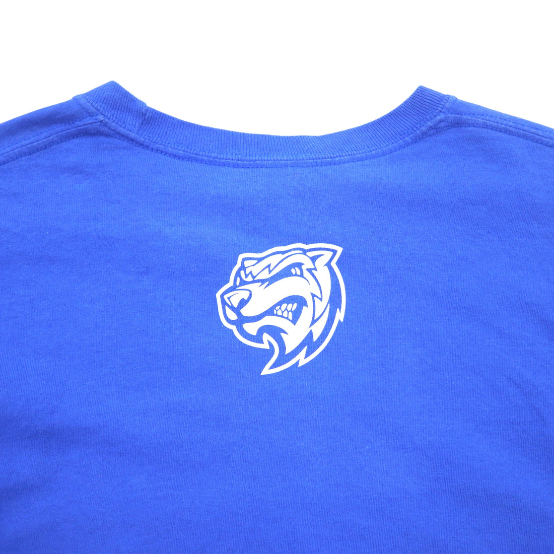 GILDAN カレッジプリント ロングスリーブTシャツ ロンT M ブルー WHITTIER WOLVERINES ホンジュラス製